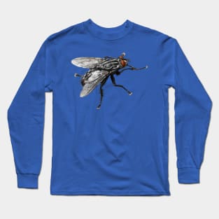 Pretty Giant black Fly with Bristles Long Sleeve T-Shirt